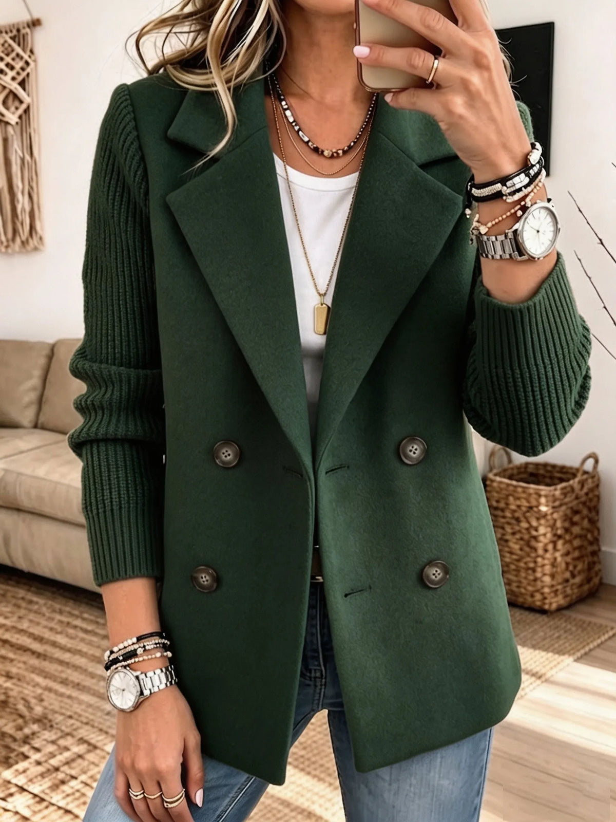 Carla | Blazer elegante con mangas de punto - imagen 3