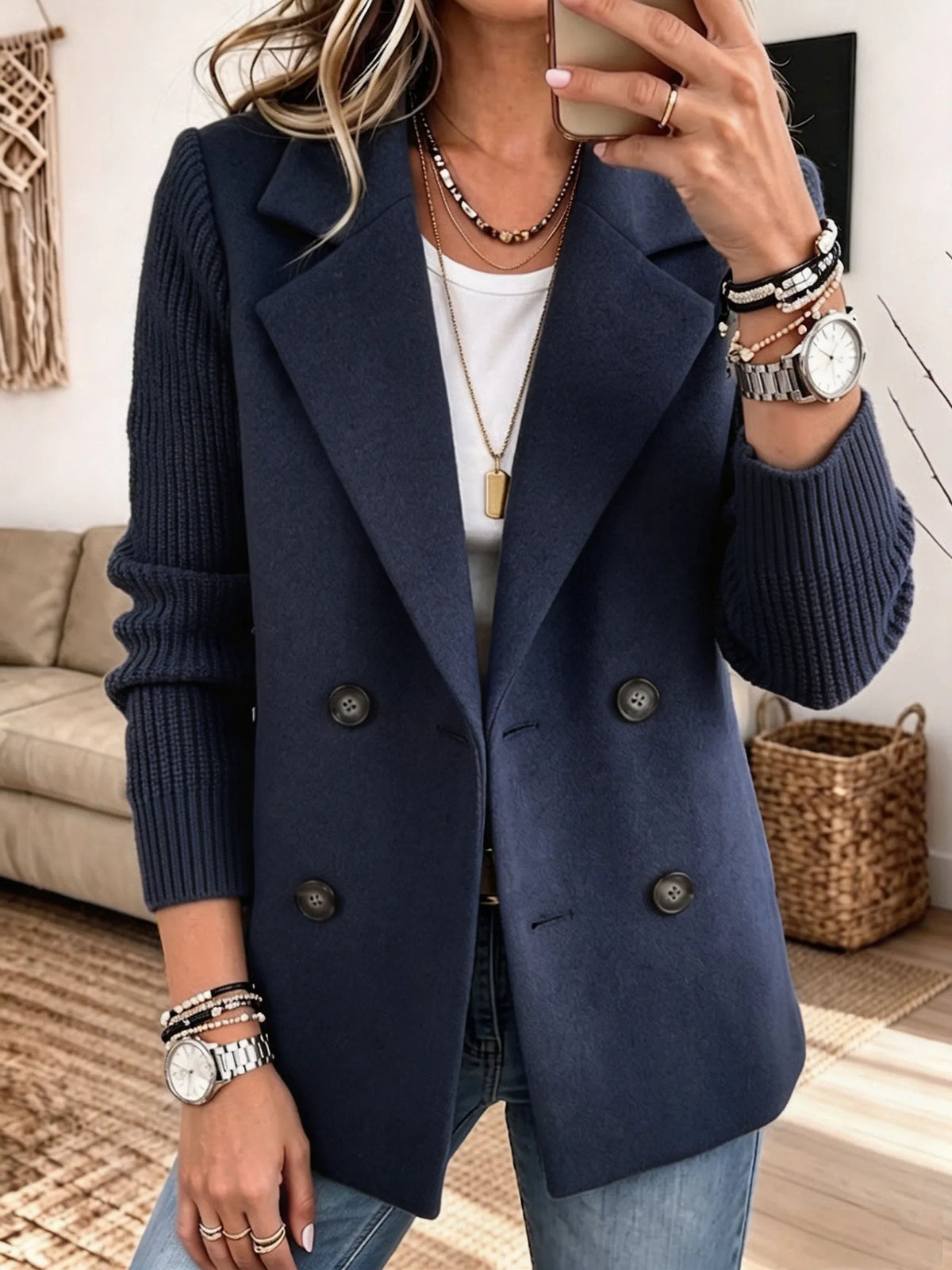 Carla | Blazer elegante con mangas de punto - imagen 5
