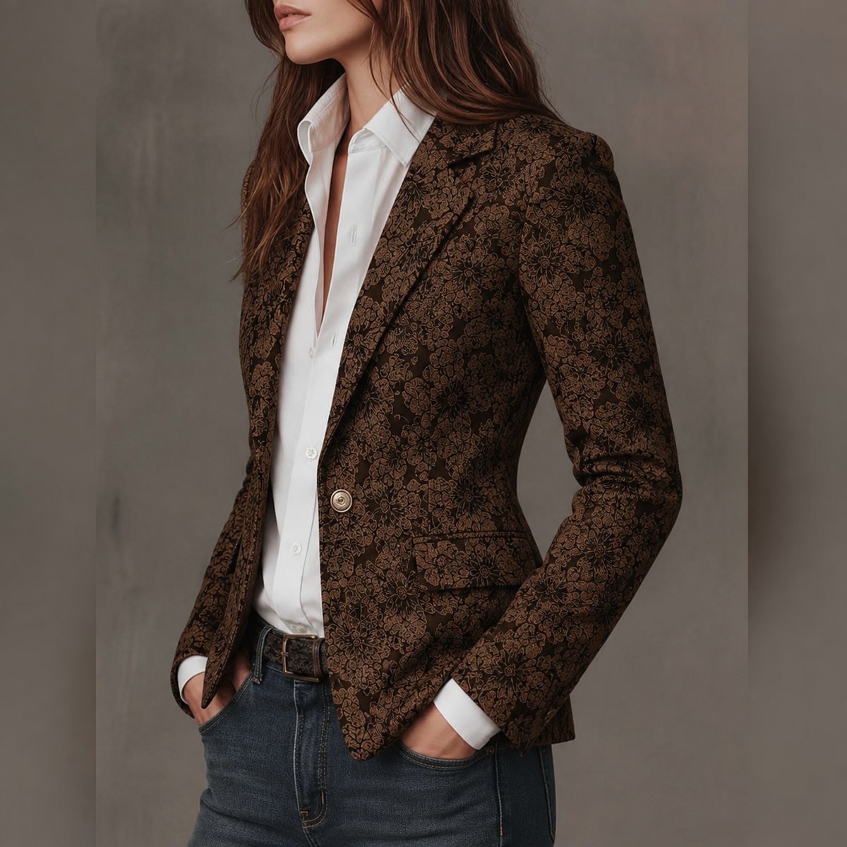Loretta – Blazer Jacquard Entallado