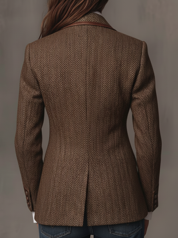 Francesca – Blazer con Detalles Estampados en Espiga