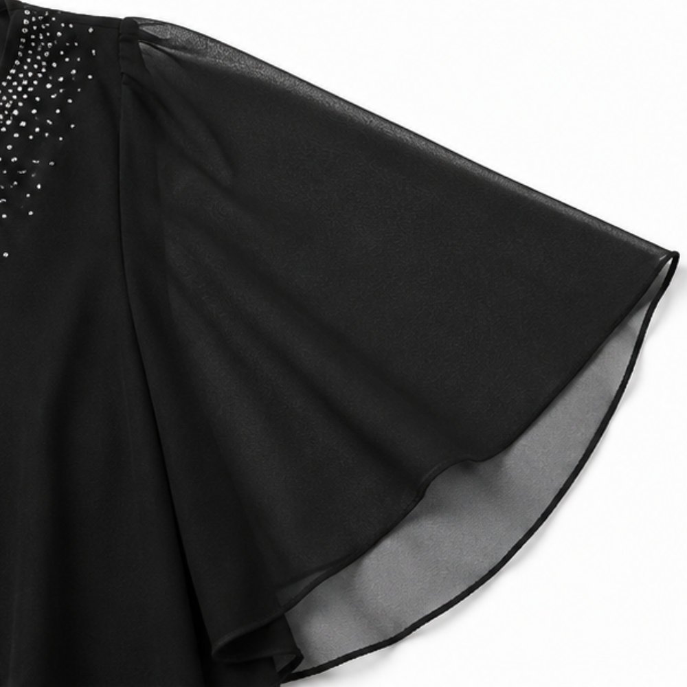 Joise | Vestido elegante con capa drapeada