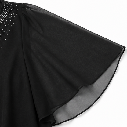 Joise | Vestido elegante con capa drapeada