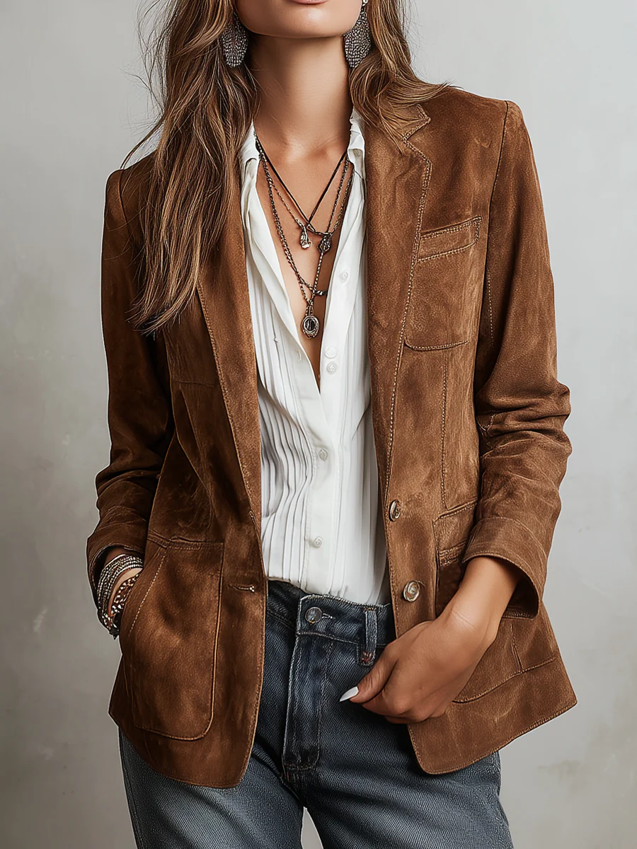 Aurora – Blazer Vintage Marrón
