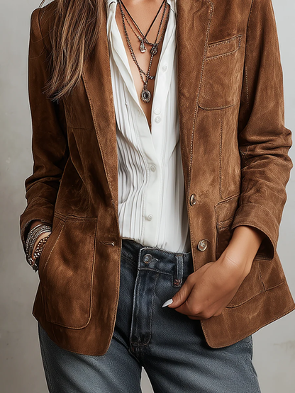 Aurora – Blazer Vintage Marrón
