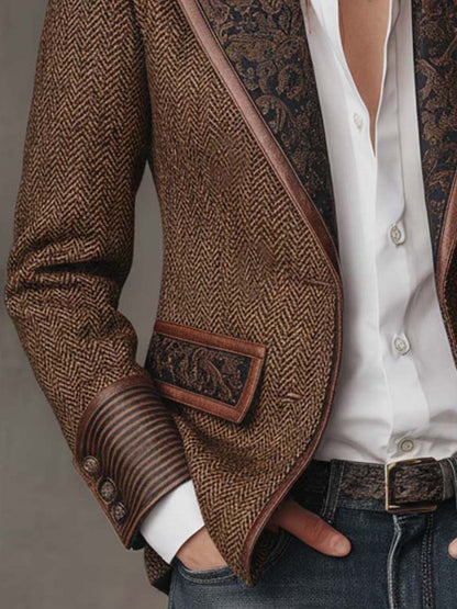 Francesca – Blazer con Detalles Estampados en Espiga
