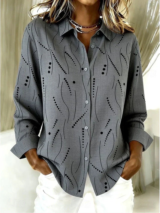 Pernella | Blusa de líneas punteadas - Gris