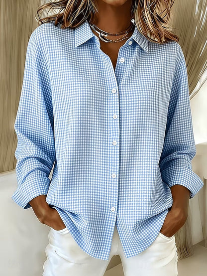 Hillrose | Blusa de cuadros vichy - Azul cielo