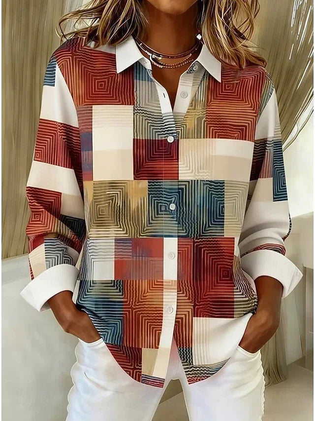 Merritt | Blusa vintage de estampado patchwork - Multicolor